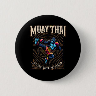 Badge Rond 5 Cm Frapper avec précision - Cool Muay Thai Gorilla Ki