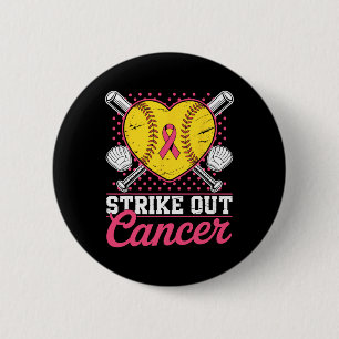 Badge Rond 5 Cm Frapper Contre la Sensibilisation au Cancer du Sei