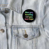 Badge Rond 5 Cm frapper d'homosexuel d'interdiction (En situation)