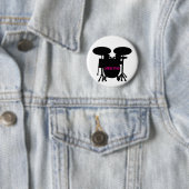 Badge Rond 5 Cm Frappez-moi Pin (En situation)