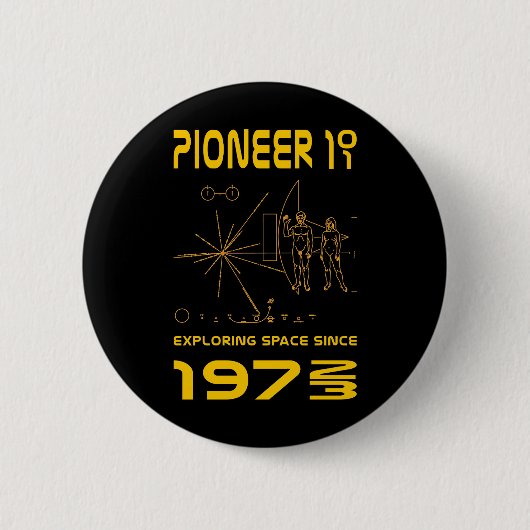 Badge Rond 5 Cm Frayez un chemin l'espace de 10 et de 11 % pipe% (Devant)