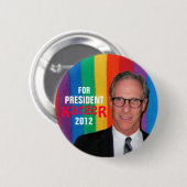 Badge Rond 5 Cm Fred Karger pour le bouton du président 2012 (Devant & derrière)