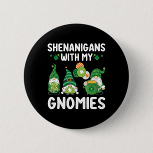Badge Rond 5 Cm Fredonnements avec mes gnomes Joyeux Saint-Patrick