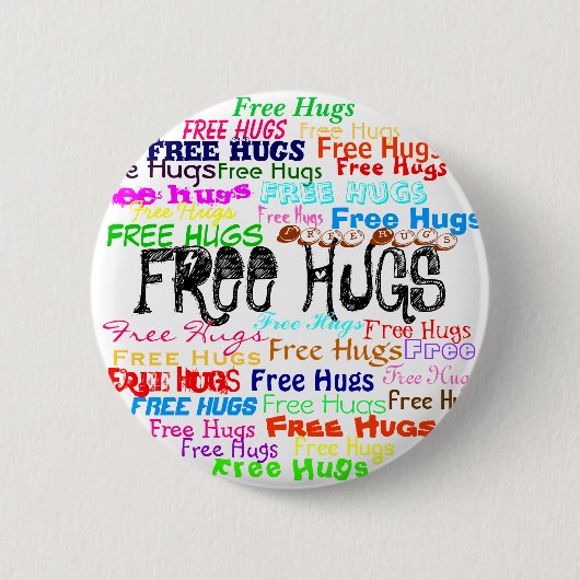 Badge Rond 5 Cm Free Hugs (Devant)
