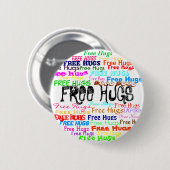 Badge Rond 5 Cm Free Hugs (Devant & derrière)