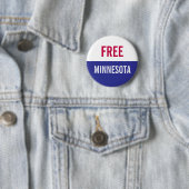 Badge Rond 5 Cm Free Minnesota Protest  (En situation)