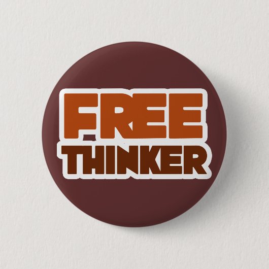 Badge Rond 5 Cm Free Thinker en utilisant la logique et la raison (Devant)
