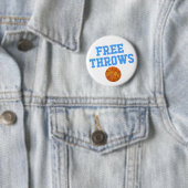 Badge Rond 5 Cm Free Throws Team Boy Genre Revevela Party (En situation)