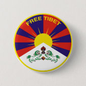 Badge Rond 5 Cm Free Tibet (Devant)