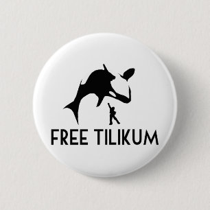 Badge Rond 5 Cm Free Tilikum Save Orca Killer Whale