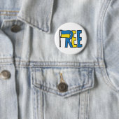 Badge Rond 5 Cm Free Ukraine (En situation)