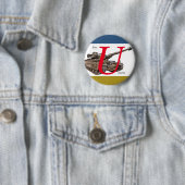 Badge Rond 5 Cm Free Ukraine (En situation)