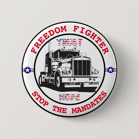 Badge Rond 5 Cm Freedom Fighter Semi (Devant)