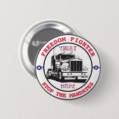 Badge Rond 5 Cm Freedom Fighter Semi (Devant & derrière)