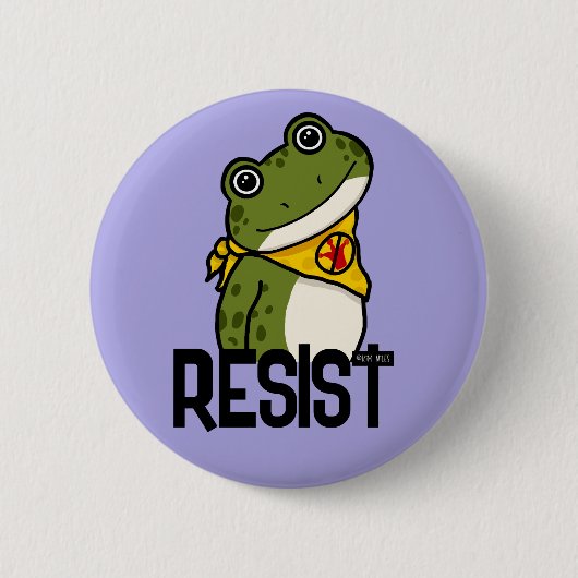 Badge Rond 5 Cm Freedom Frog Button (Devant)