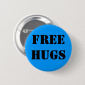 BADGE ROND 5 CM FREEHUGS (Devant & derrière)
