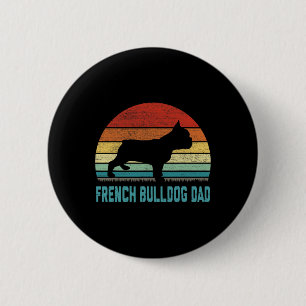 Badge Rond 5 Cm French Bulldog Papa - Amoureux des chiens