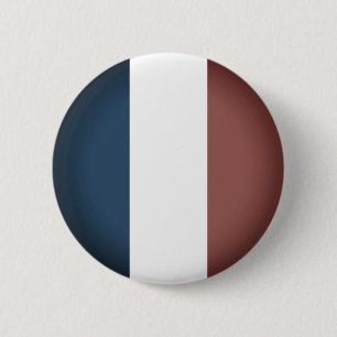 Badge Rond 5 Cm French Flag In Dark Colors
