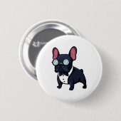 Badge Rond 5 Cm Frenchie The Gentlemen (Devant & derrière)