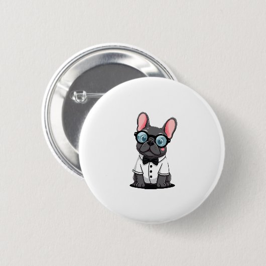 Badge Rond 5 Cm Frenchie The Gentlemen Copy (5) (Devant & derrière)