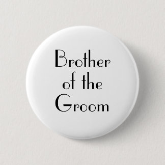 Badge Rond 5 Cm Frère Art Déco du Mariage Groom