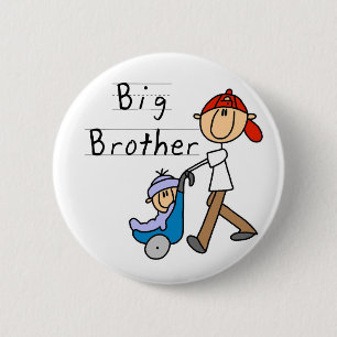 Badge Rond 5 Cm Frère avec le petit frère