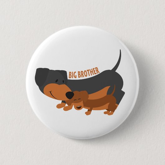Badge Rond 5 Cm Frère (chiens) (Devant)