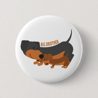 Badge Rond 5 Cm Frère (chiens)