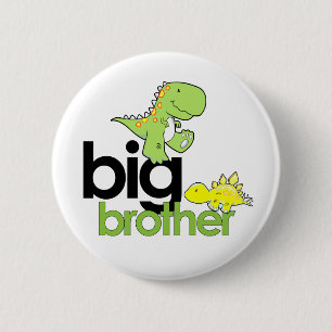 Badge Rond 5 Cm frère de dinosaures