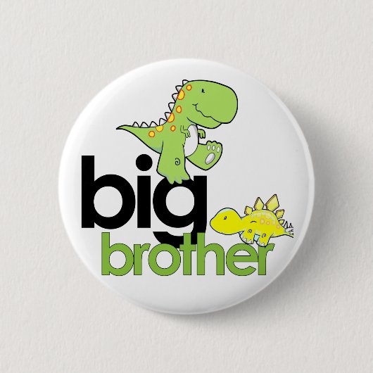 Badge Rond 5 Cm frère de dinosaures (Devant)