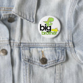 Badge Rond 5 Cm frère de dinosaures (En situation)