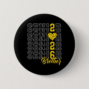 Badge Rond 5 Cm Frère de volley-ball senior promotion de fin d'étu