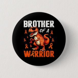 Badge Rond 5 Cm Frère dinosaure de la sensibilisation à la leucémi