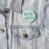 Badge Rond 5 Cm Frère du Marié Écriture Classique Mariage (En situation)