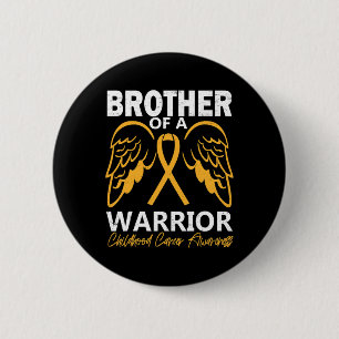 Badge Rond 5 Cm Frère d'un guerrier Sensibilisation au cancer chez