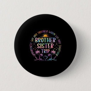 Badge Rond 5 Cm Frère Soeur Correspondant Tie Dye Frère Et Soeur