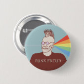 Badge Rond 5 Cm Freud punk (Devant & derrière)