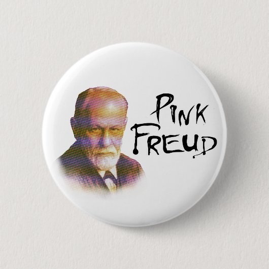 Badge Rond 5 Cm Freud rose (Devant)
