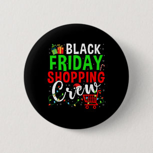 Badge Rond 5 Cm Friday Shopping Crew Christmas Lights Black Shoppi