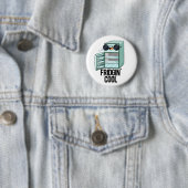 Badge Rond 5 Cm Fridgin Cool Funny Réfrigérateur Pun (En situation)