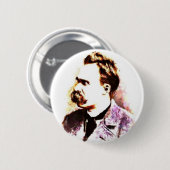 Badge Rond 5 Cm Friedrich Nietzsche (Devant & derrière)