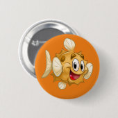 Badge Rond 5 Cm FriendFish bouton de dessin animé Puff (Devant & derrière)