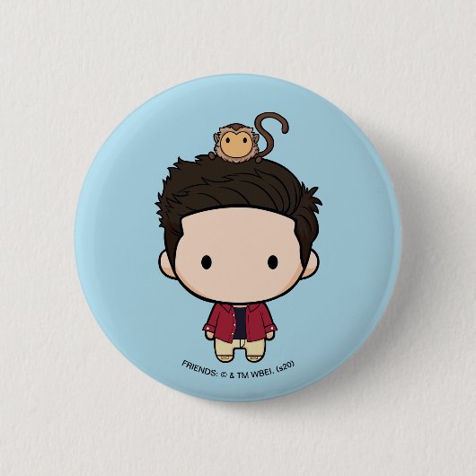 Badge Rond 5 Cm FRIENDS™ | Ross Chibi (Devant)