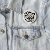 Badge Rond 5 Cm Friggly ondulé (En situation)