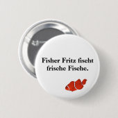 Badge Rond 5 Cm Frische Fische. de fischt de Fisher Fritz (Devant & derrière)