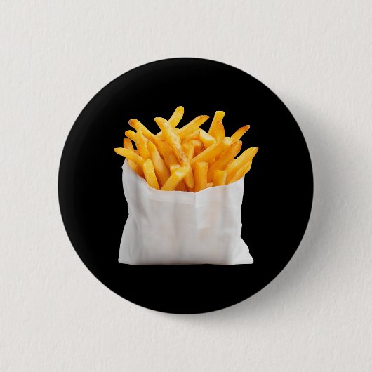 Badge Rond 5 Cm Frites frites drôle de costume de nourriture d'Hal (Devant)
