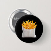 Badge Rond 5 Cm Frites frites drôle de costume de nourriture d'Hal (Devant & derrière)