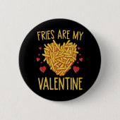 Badge Rond 5 Cm Frites Sont Mon Valentin (Devant)