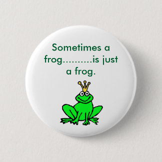 Badge Rond 5 Cm frog_clipart_prince, parfois une grenouille