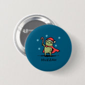 Badge Rond 5 Cm Frog Huzzah Frog Knight Funny Sword Meme Quote Chr (Devant & derrière)